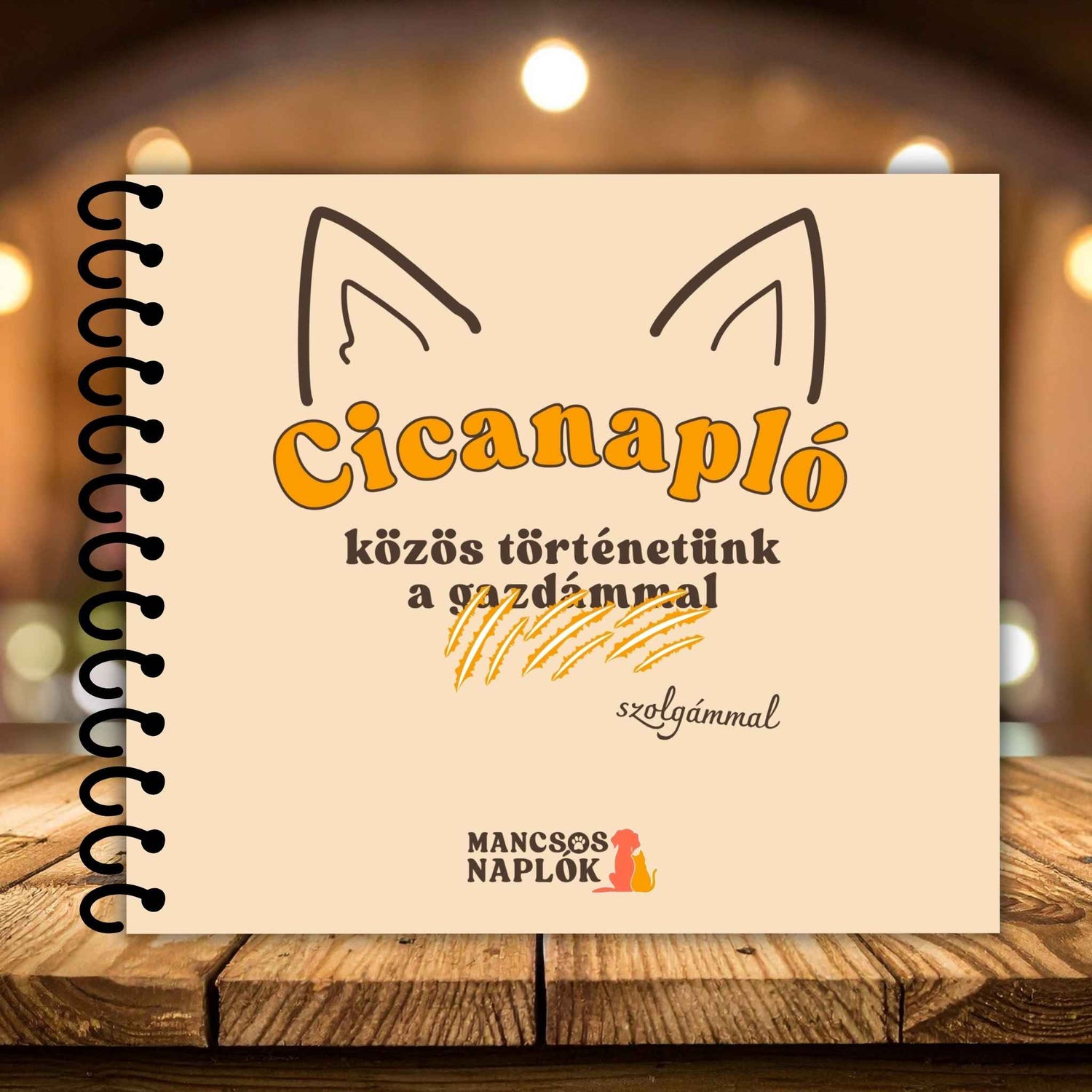 Cicanapló első borítója a Mancsos Naplók sorozatból.
